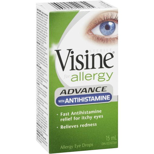 Visine Advance with Antihistamine Allergy Eye Drops, 15 mL