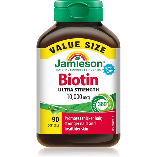 Jamieson Ultra Potency Biotin 10,000 mcg - 90 Softgels