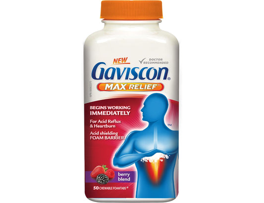 Gaviscon Max Relief Berry - 50 Chewable Tablets
