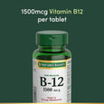 Nature`s Bounty Vitamin B12, Time Release, 1500 mcg - 80 Tablets