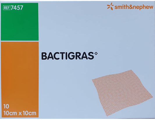 Smith&Nephew Bactigras Dressing 10 cm x 10 cm - 10 Dressings
