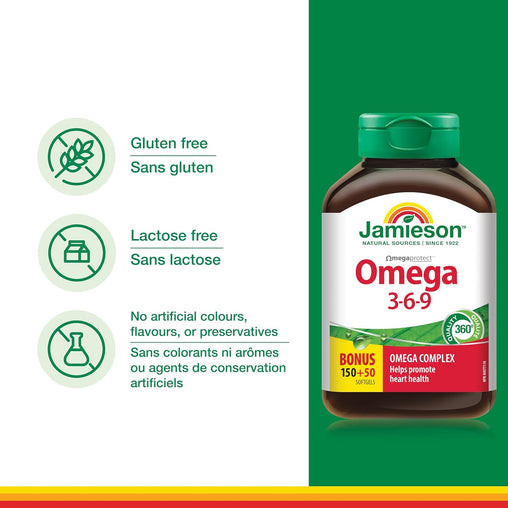 Jamieson Omega 3-6-9 - 200 Softgels