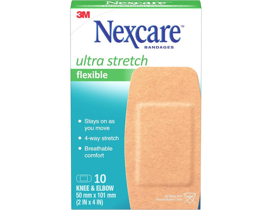 Nexcare Ultra Stretch Knee & Elbow Bandages - 10 Count