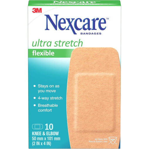 Nexcare Ultra Stretch Knee & Elbow Bandages - 10 Count