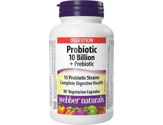 Webber Probiotic 10 Billion + Prebiotic Capsules, 90 ct