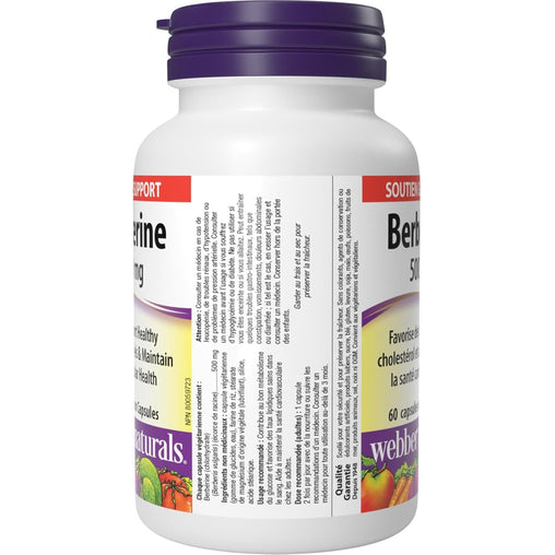 Webber Naturals Berberine 500 mg, 60c