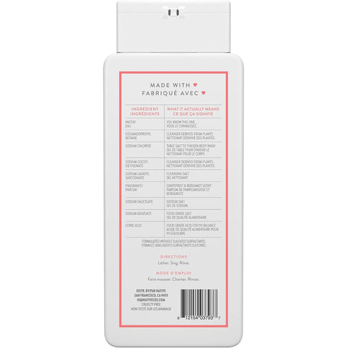 Native Grapefruit & Bergamot Body Wash - 532 mL