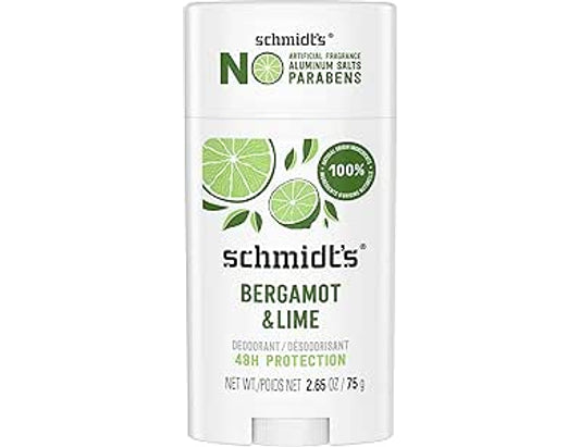 Schmidt's Bergamot + Lime Natural Deodorant Stick, 75g