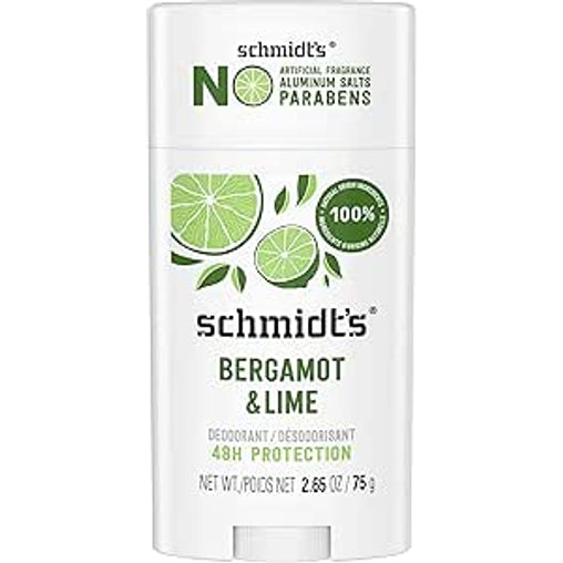 Schmidt's Bergamot + Lime Natural Deodorant Stick, 75g