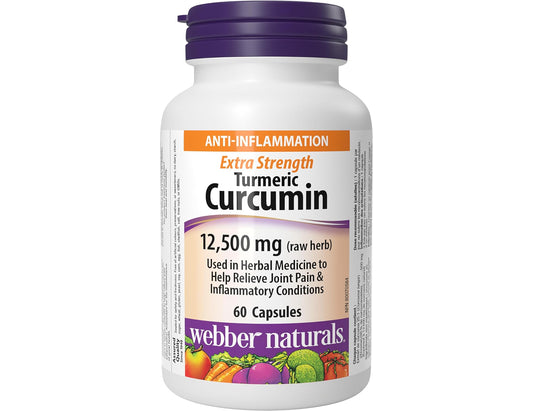 Webber Turmeric Curcumin Extra Strength 12500 mg, 60 Capsules