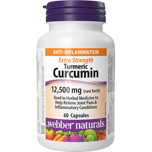 Webber Turmeric Curcumin Extra Strength 12500 mg, 60 Capsules