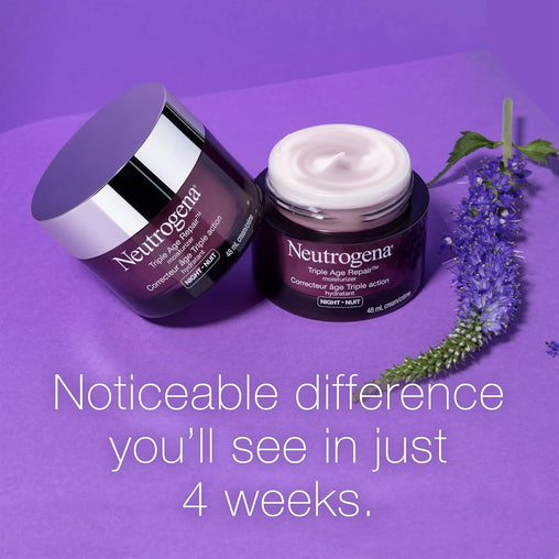 Neutrogena Anti Aging Face Cream SPF 25, Triple Age Repair for Wrinkles, Tone, and Firmness, 48 mL