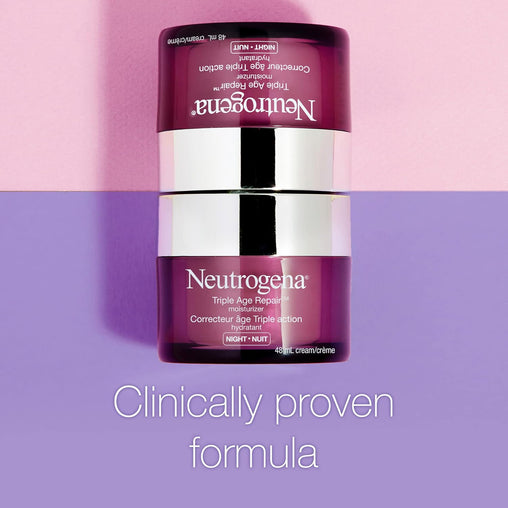 Neutrogena Night Cream, Triple Age Repair, Tone, and Firmness, 48 mL