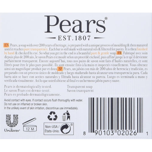 Pears Transparent Soap with Plant Oils – 3 Bars