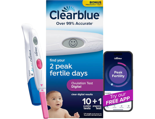 Clearblue Digital Ovulation Test Predictor Kit & Pregnancy Test, 10+1 Pack