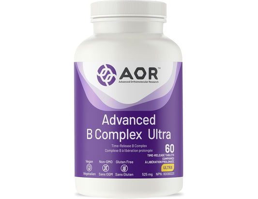 AOR Advanced B Complex Ultra - 525 mg, 60 Vegan Tablets