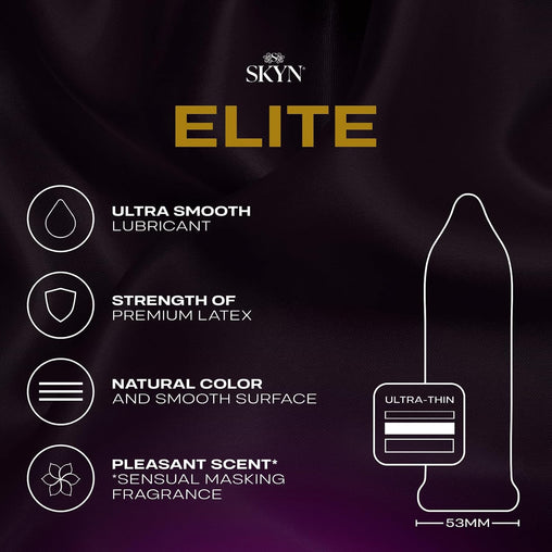 SKYN Elite Ultra-Thin Lubricated Latex-Free Condoms - 36 Pack