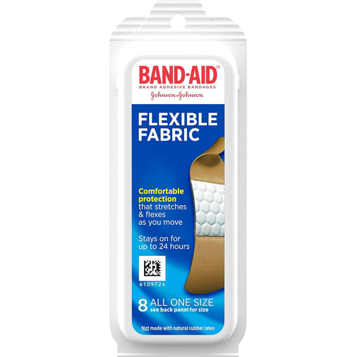 BAND-AID Flexible Fabric Bandages - 8 Count Travel Pack