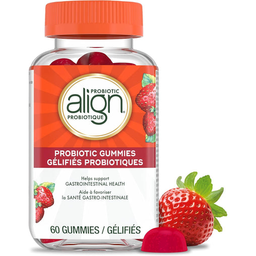 Align Daily Probiotic Supplement Strawberry Flavour -  60 Gummies