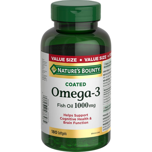 Nature`s Bounty Omega-3 Fish Oil 1000 mg - 180 Softgels