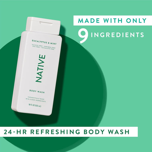 Native Eucalyptus & Mint Body Wash - 532 mL