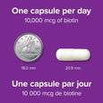 Webber Naturals Extra Strength Biotin 10,000 mcg - 120 Vegetarian Capsules