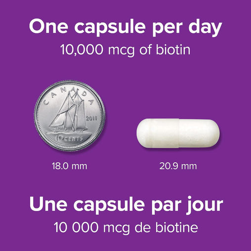 Webber Naturals Extra Strength Biotin 10,000 mcg - 120 Vegetarian Capsules