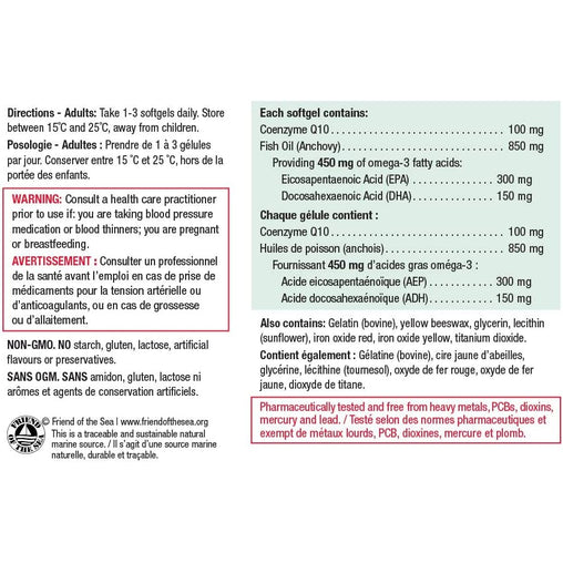 Jamieson CoQ10 + Omega3 - 30 Softgels