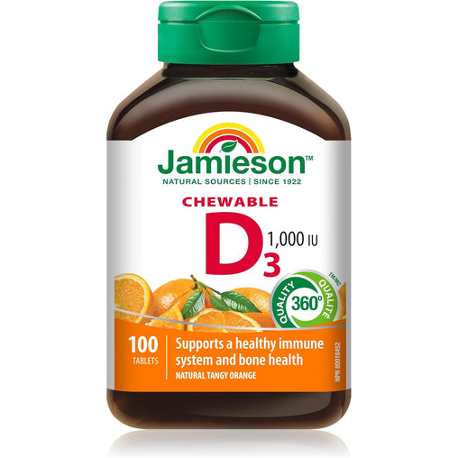 Vitamin D 1000IU Orange Flavour - 100 Chewable Tablets