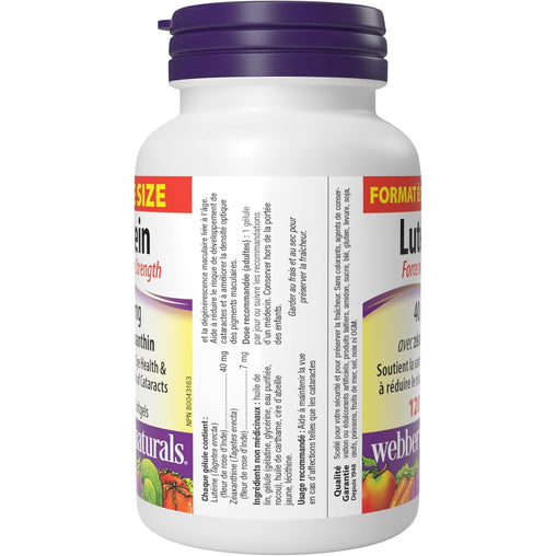 Webber Naturals Lutein 40 mg, 120 Softgels