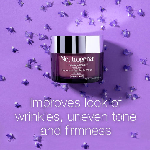 Neutrogena Night Cream, Triple Age Repair, Tone, and Firmness, 48 mL