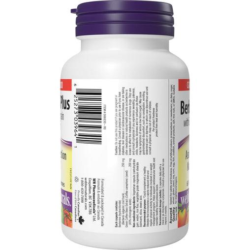 Webber Naturals Berberine Plus with Green Coffee Bean - 60 Capsules