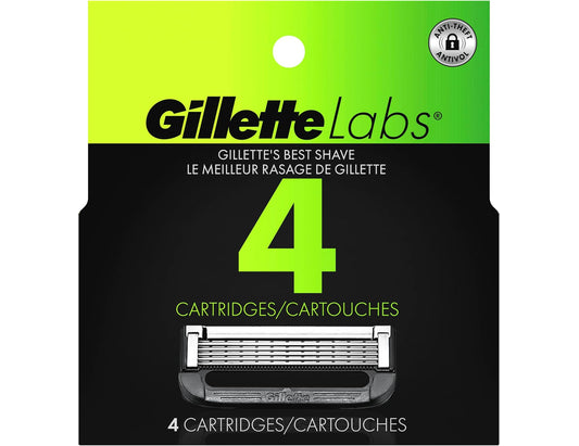 GilletteLabs Razor Blade Refills with Exfoliating Bar - 4 Count