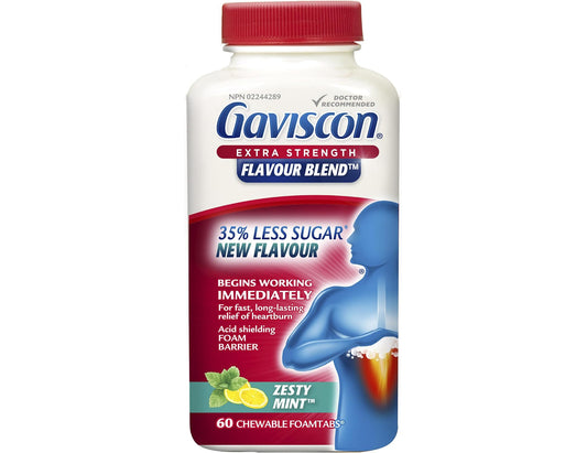 Gaviscon Extra Strength Zesty Mint - 60 count