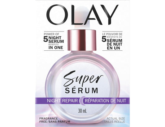 Olay Super 5-in-1 Night Repair Serum, 30 mL