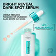 L'Oréal Paris Bright Reveal Dark Spot Face Serum with 12% Niacinamide, Ferulic Acid & Amino Sulfonic Acid - 20mL