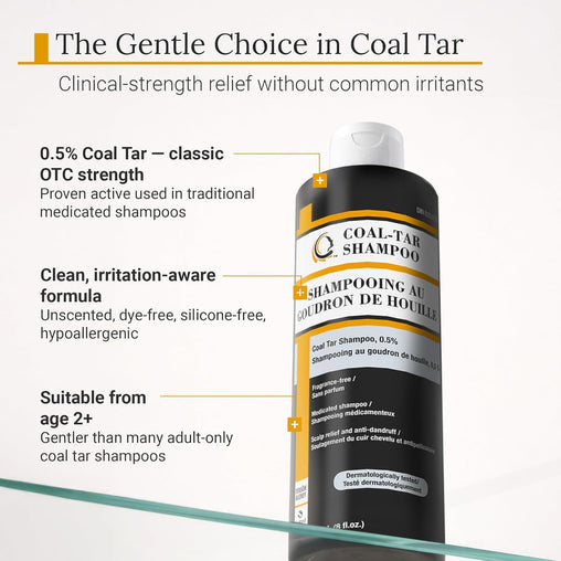 Coal Tar Shampoo 0.5% Natural Coal Tar - Dandruff Shampoo