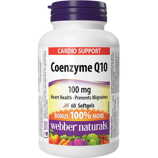 Webber Naturals Coenzyme Q10 100 mg - 60 Softgels