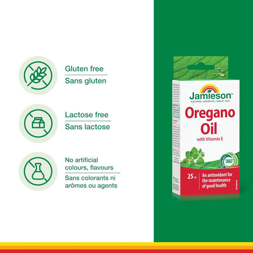 Jamieson Oregano Oil with Vitamin E, 25 mL