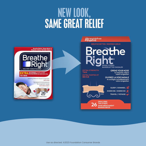 Breathe Right Extra Strength Nasal Strips - 26 Strips