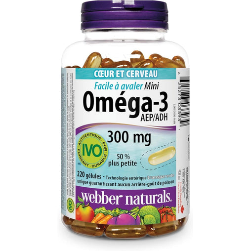 Webber Naturals Omega-3 Mini Easy Swallow, 300mg, 220 Softgels