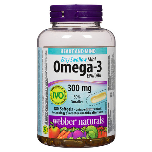 Webber Naturals Omega 3 Mini Softgel 300mg - 180 Tablets