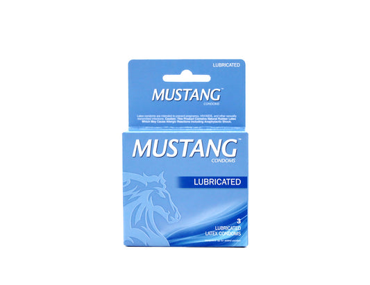 Mustang Lubricated Condoms - 3 Count