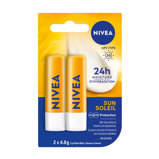 Nivea Sun Lip Balm SPF 30 Duo Pack – 2 × 4.8 g