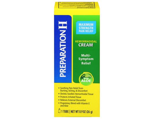 Preparation H Multi-Symptom Hemorrhoid Relief Cream 26 g current packaging
