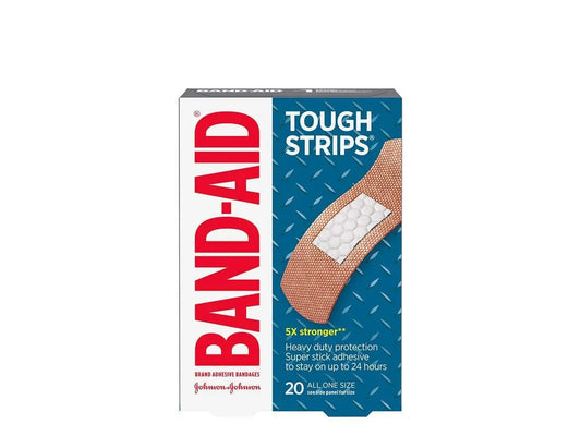 Band-Aid Tough-Strips Heavy-Duty Bandages - 20 Count product packaging