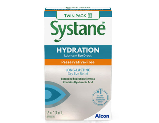 Systane Hydration Lubricant Preservative-Free Eye Drops - 2 x 10 mL