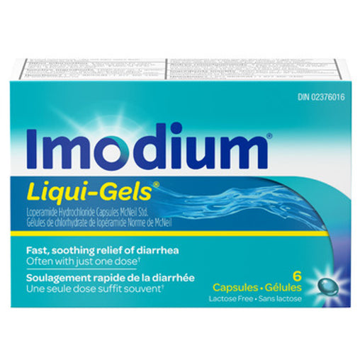 Imodium Liqui-Gels Antidiarrheal, 2 mg, 6 Capsules