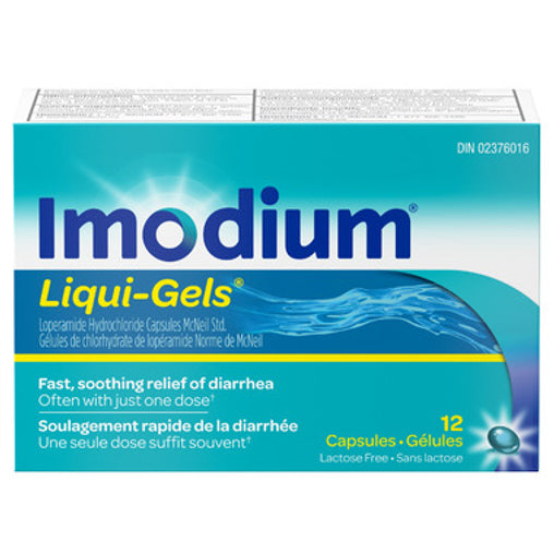 Imodium Liqui-Gels Antidiarrheal, 2 mg, 12 Capsules