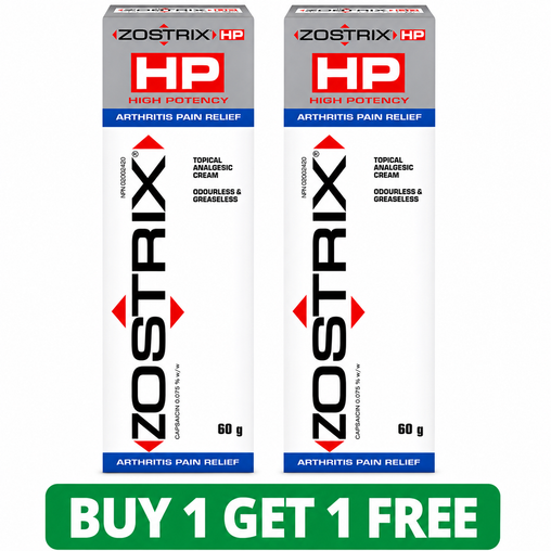 Zostrix HP Pain Relief Cream 0.075% - 60g (2-Pack, Total: 120g)